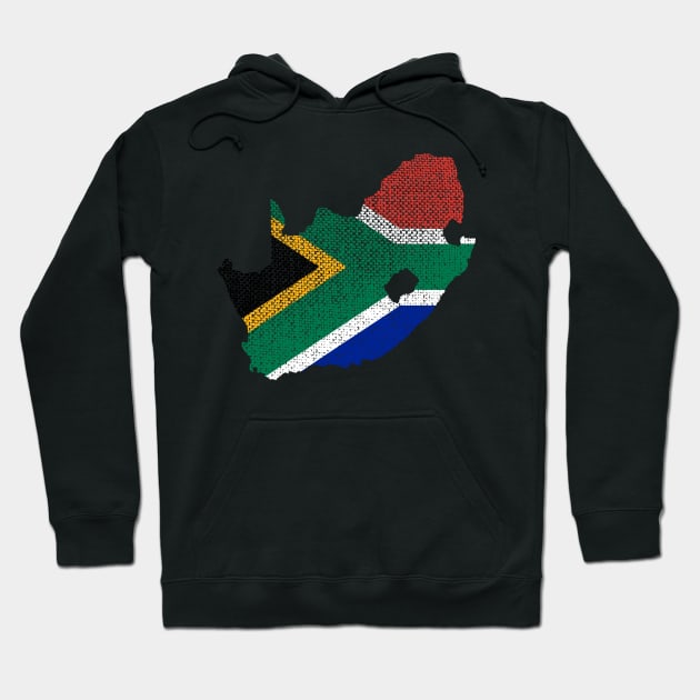 South Africa Flag Traditional Woven Effect Hoodie by BraaiNinja